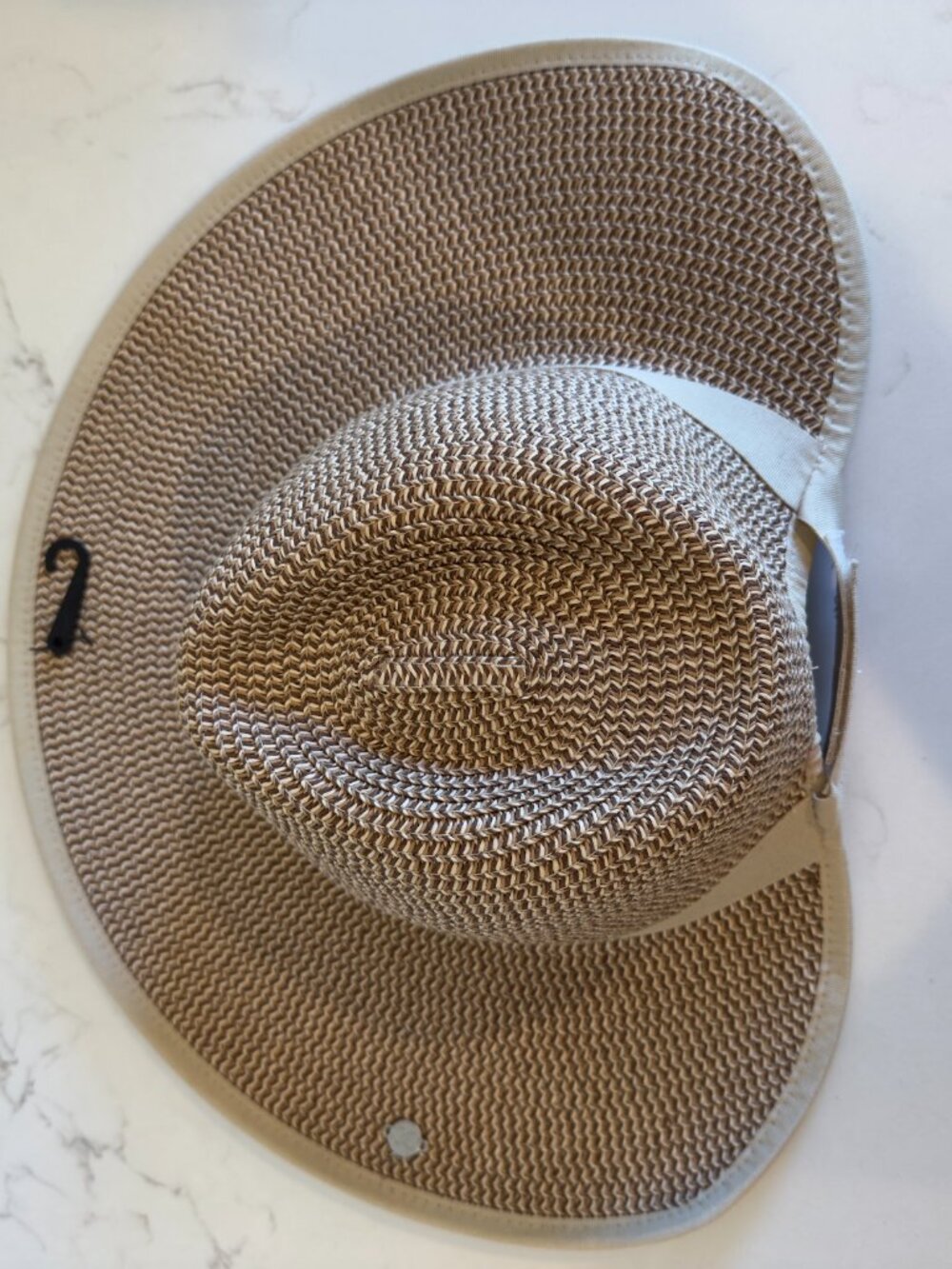 CALIA Sedona Hat Natural/Brown Straw Wide Brim Sun Hat NWT - Picture 9 of 13